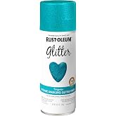 Rust-Oleum 302573 Specialty Glitter Spray Paint, 10.25 Oz, Turquoise