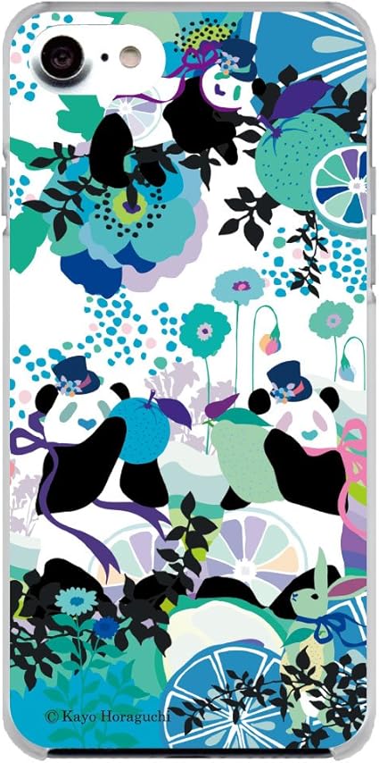 Amazon Kayo Horaguchi ホラグチカヨ デザイン Iphone8機種専用 スマホケース カバー ハードケース Iphone Xperia Galaxy Aquos Arrows パンダ ウサギ お花とフルーツ メルヘン かわいい ブルー ケース カバー 通販