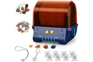 Fistone Rock Tumbler Kit - Noise-Reducing Rock Polisher for Kids & Adults | 5-Day Timer | Great STEM Gift for Young Rock Collectors & Geology Enthusiasts