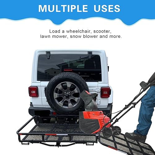 Transport Snowblower Hitch Carrier Elevate Outdoor 500 Capacity