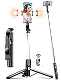 45" Selfie Stick Tripod with 2 Lights, Extendable 5