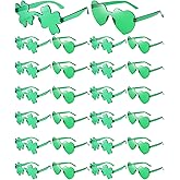 LENOAPHYS 24 PCS St. Patricks Day Shamrock Sunglasses Shamrock Glasses Clover Eyewear St Patricks Day Accessories for Women St Pattys Accessories Decorations Party Favor Packs