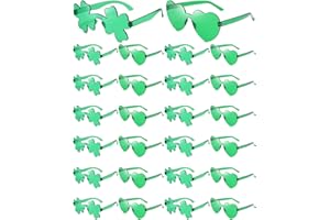 LENOAPHYS 【24/12/8/4PCS】 Shamrock Glasses St Patricks Day Accessories for Women St Patricks Day Glasses