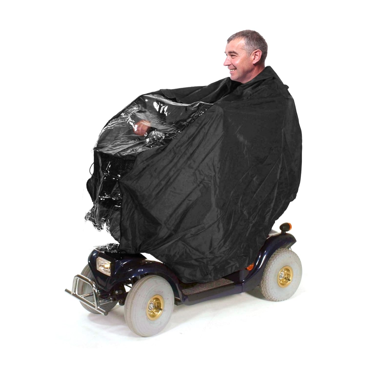 Waterproof Light Weight Rain Coat Poncho Mac Mobility Scooter Hooded
