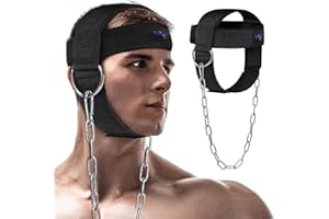 Yes4All Adjustable Neck Harness for Weight Training/Neck Exerciser with Wide Padded Strap Support Neck Strengthener & Resista