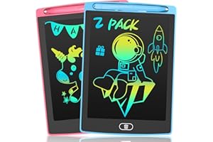 2 Pack LCD Writing Tablet for Kids Toys, HAPPYMATE 8.5 Inch Colorful Erasable Doodle Board Drawing Pad for Kids, Car Trip Edu