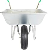 Neo Wheelbarrow Home Garden Cart Galvanised 100kg 65L 60x140x64cm view 7