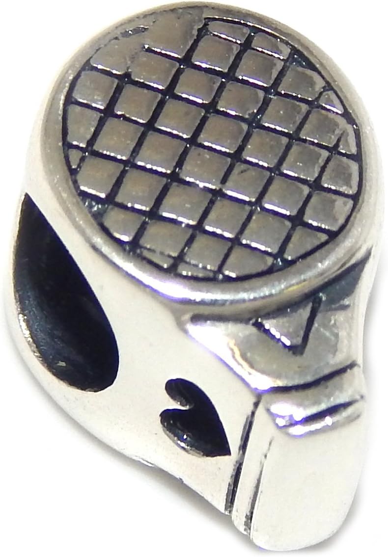 ICYROSESolid 925 Sterling Silver Tennis Racquet Charm Bead