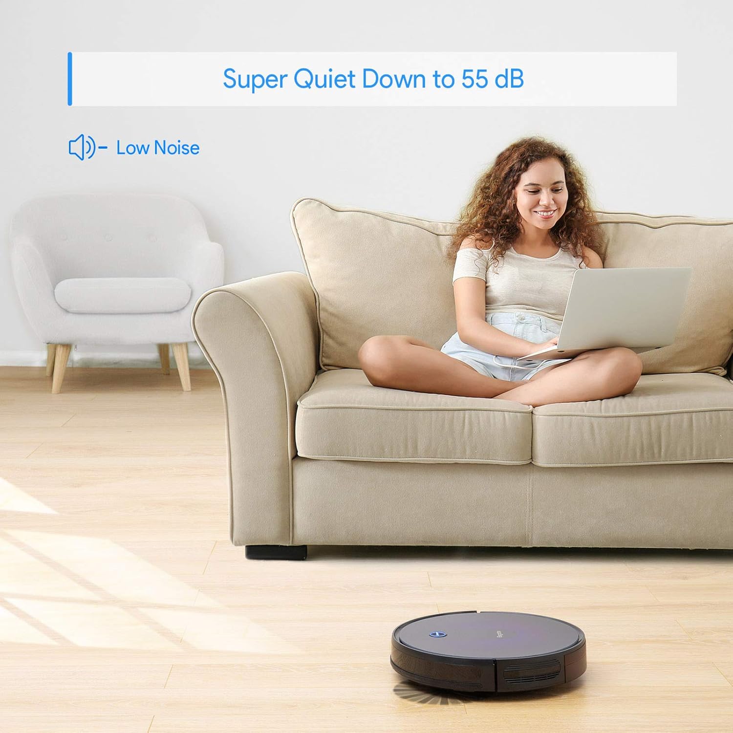 Robot Vacuum, Bagotte Upgraded 2000Pa Strong Suction Robotic Vacuum Cleaners, Boost Intellect, 2.7in Thin, Super Quiet, Self-Charging with Boundary Strips, for Hardwood Floor Carpet Tile Pet Hair -