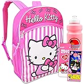 Hello Kitty Backpack School Supplies Set: 16" Hello Kitty School Bag, Bottle, Stickers, More for Girls
