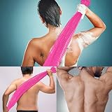 JASSINS African Net Bath Sponge Exfoliating Back Scrubber 66 Inch Pink view 4
