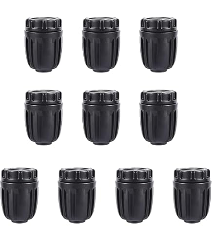 100 Bouchons D'irrigation Goutte à Goutte 6,35mm | Pour Tuyaux De Jardin, Serres Et Parterres | Noir