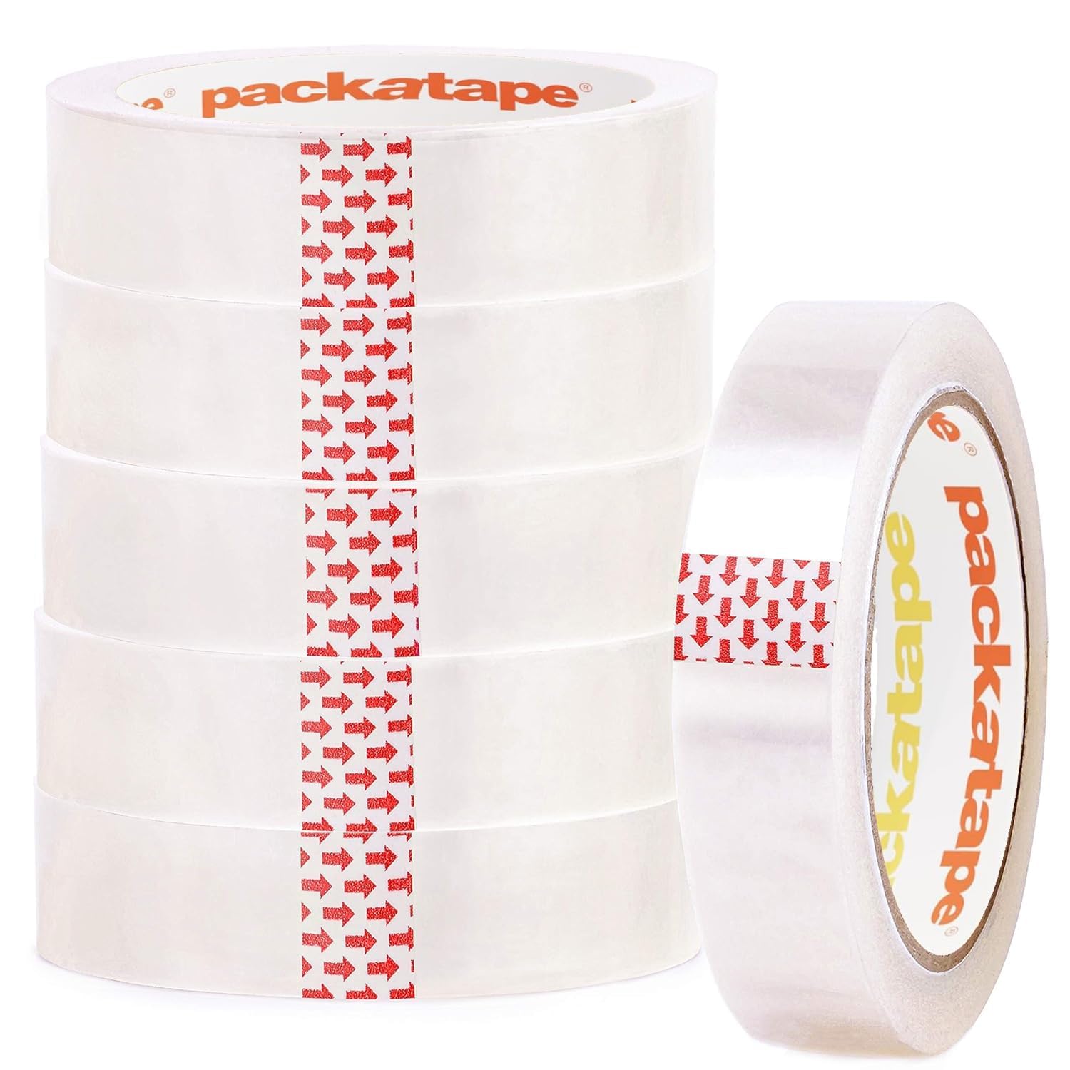 Packatape Cellotape 6 Extra Long Transparent Tape Rolls at 24mm x 66m - Clear Tape Ideal for Gift Wrap Christmas Birthday Home or Office - Clear Stationery Tape