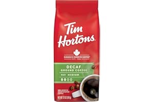 TIM HORTONS Tim Horton's 100% Arabica Medium Roast, Decaffeinated, Ground Coffee, 12 Ounce