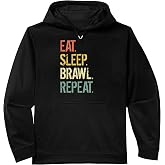 Eat Sleep Brawl Repeat Stars Funny Video Gamer Gaming Performance Hoodie