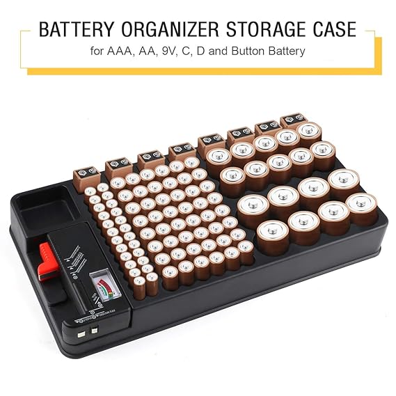 Batteries Storage Box Battery Organizer Storage Case Amazon.co.uk