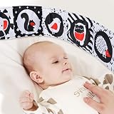 Vicloon Baby Bath Cloth Book Black White High Contrast Foldable Soft Fabric view 6