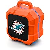 SOAR NFL Shockbox LED Wireless Bluetooth Speaker - Water Resistant IPX4, 5.0 Bluetooth with Over 5 Hours of Play Time - Small Portable Speaker - Officially Licensed NFL, Perfect Home & Outdoor Speaker
