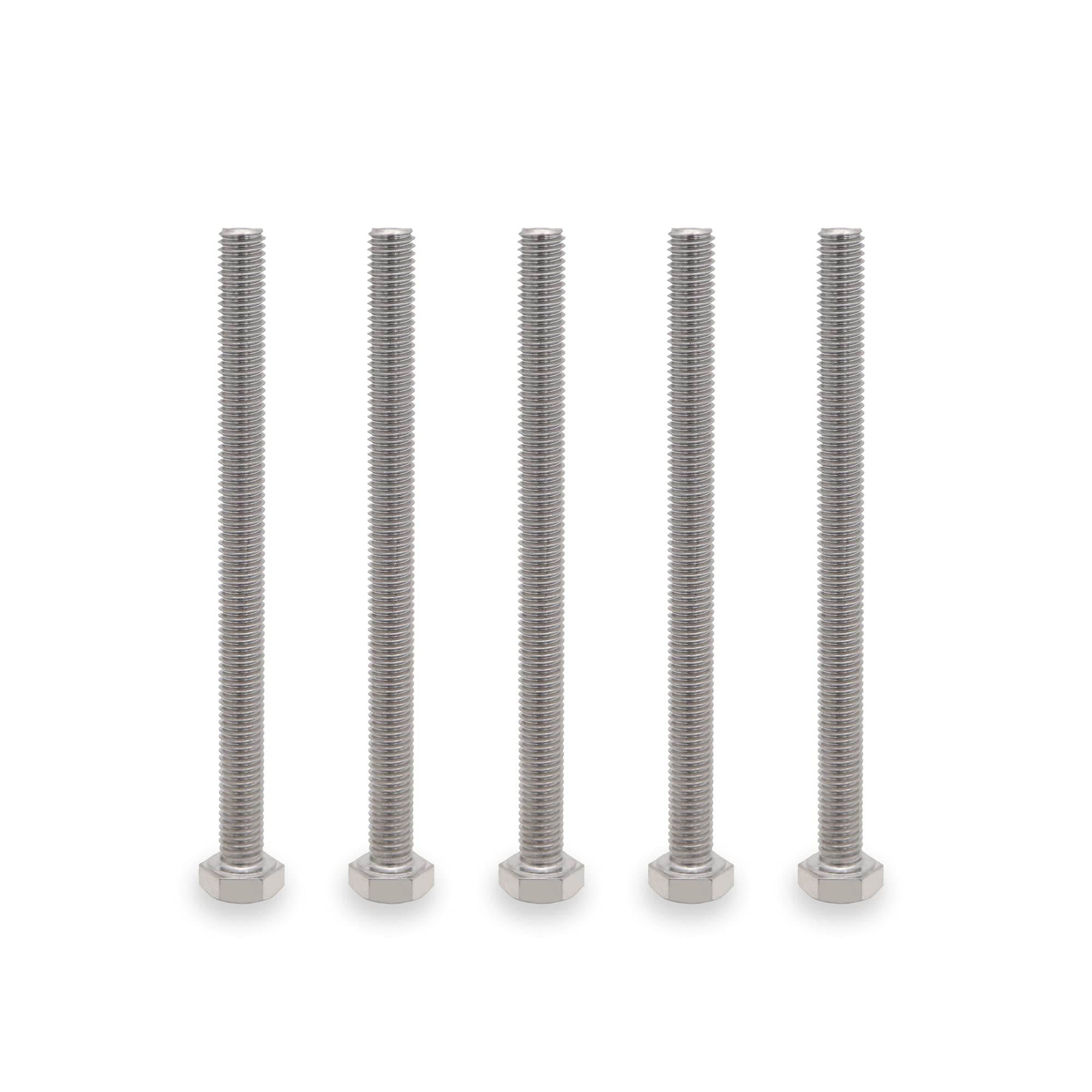 VictorsHome M8 Hex Bolts Screws, M8-1.25 x 100mm 304 Stainless Steel Fully Threaded Hex Head Bolt 5pcs