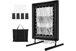 Baseball Pitching Net, 9 Hole Pitching Target Net with Strike Zone, 5 Height Adjustable Throwing Trainer, Baseball Softball N