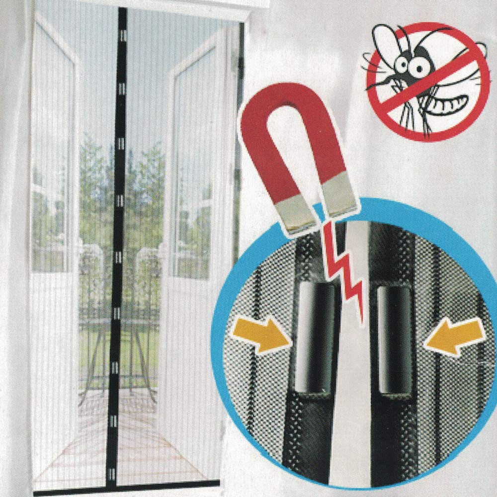 GARDEN FRIEND Mosquito Net to Magnet Black Length 120 cm, Height 230 cm.