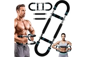FINDAMAZE Twister Arm Trainer, Adjustable Chest Training Device Arm and Hand Muscle Trainer, Portable Forearm Trainer, Removable Design, Chest Workout Strength Training Device for Home