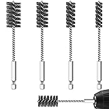 Hicarer 4 Pcs Stainless Steel Wire Brush for Drill