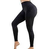 Fittingirls Women's High Waisted Tummy Control Scrunch Butt Lifting Seamless Workout Yoga Pants