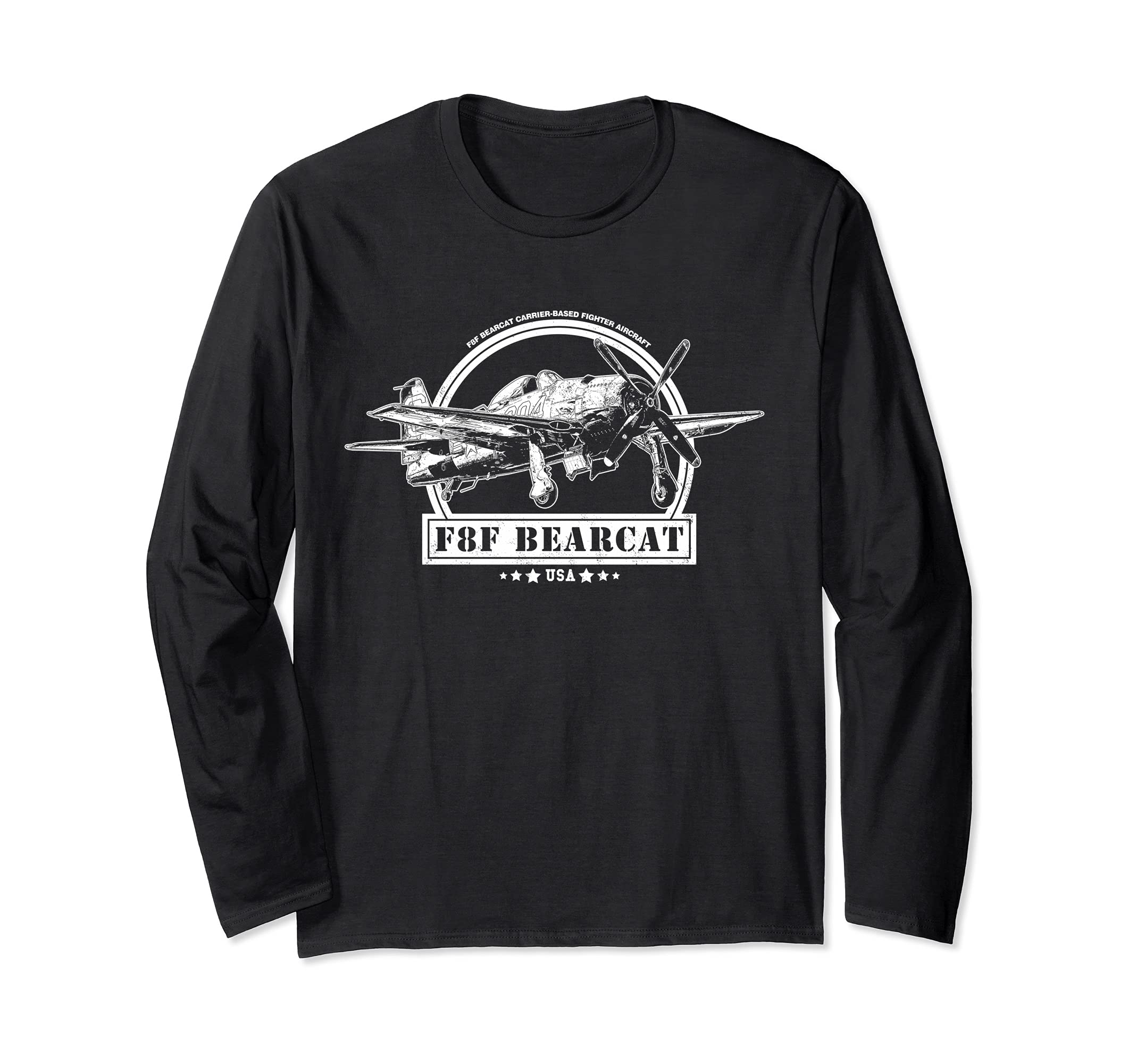 F8F Bearcat Fighter Aircraft Long Sleeve T-Shirt