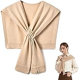 huablo Women's Fashion Knitted Shawl - Khaki Sweater Shawl for Air-Conditioned Rooms