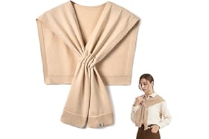 huablo Women's Fashion Knitted Shawl - Khaki Sweater Shawl for Air-Conditioned Rooms