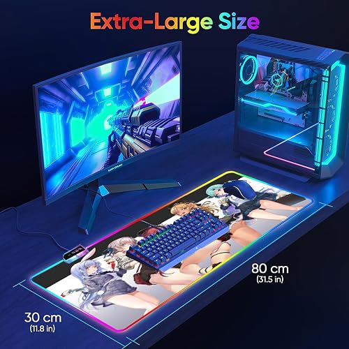 Mouse Pads Anime Sexy Girl Mouse Pad RGB Large Gaming Mouse Pad