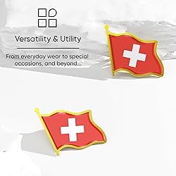 Switzerland Flag Lapel Pin - Enamel Metal National