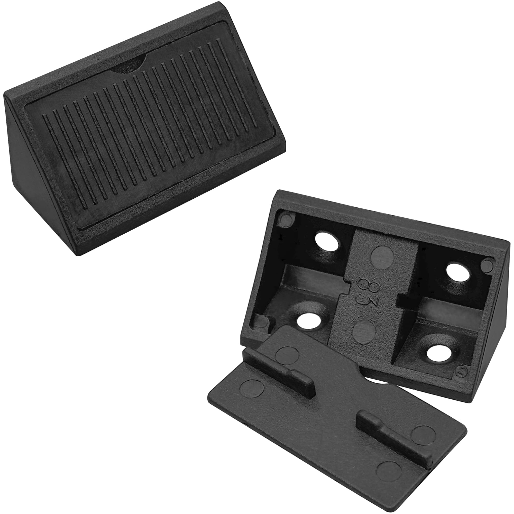 50 PCS 90 Degree Plastic Corner Braces,Plastic Corner Angle Shelf Brackets for Furniture (Black)
