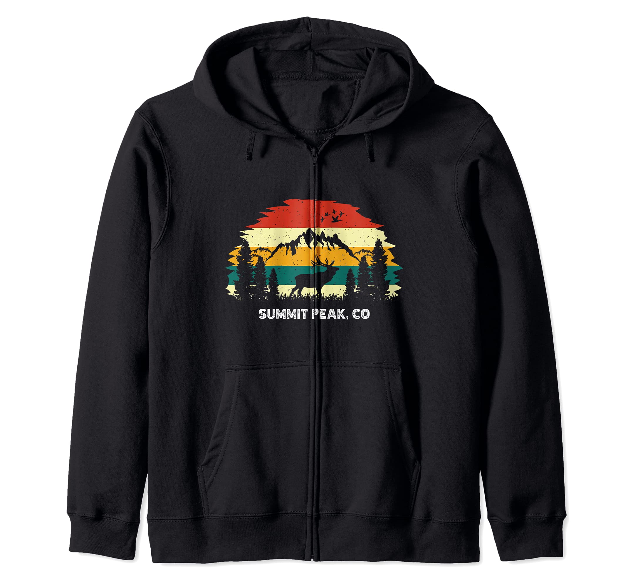 Summit Peak, CO mountain hiking nature outdoor camping Zip Hoodie