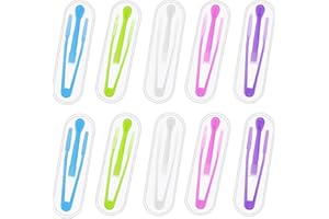 JUNEBRUSHS 10 Pack Colorful Contact Lens Remover and Inserter Tool Case Set, Portable Tweezers with Soft Tip, Applicator for Soft Hard Contact Lenses