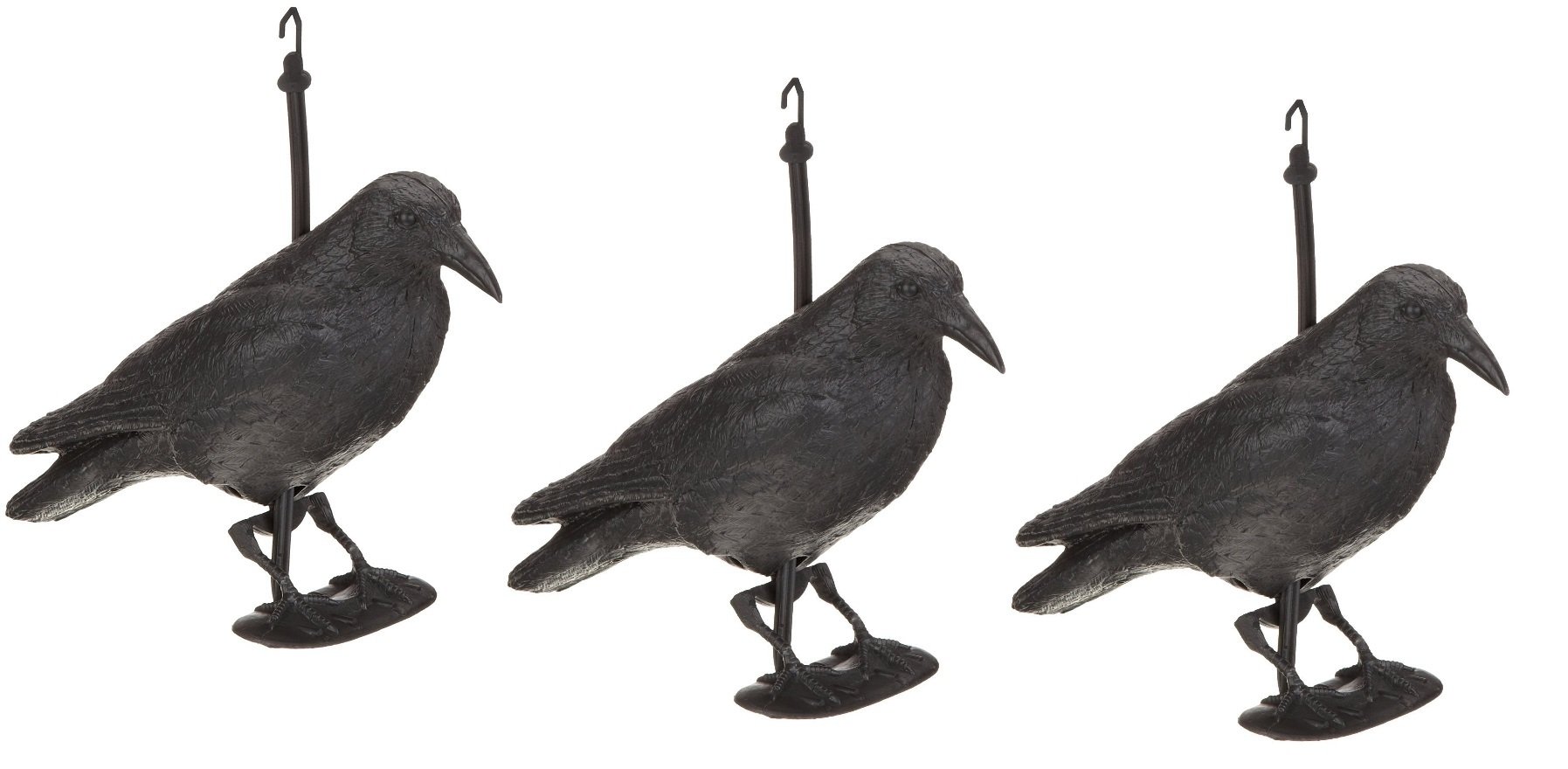 Hillfield Raven / Crow Decoy Bird Scarer, 38 cm, Black, Set of 1 - 12