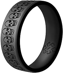 Knot Theory Skulls Silicone Ring for Men and Women