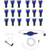 Battery Watering System for 6V Flooded Lead Acid Batteries (6-Battery Kit) &ndash; Includes Manual Hand Pump &ndash; Single Point Watering System for Golf Carts &amp; RVs