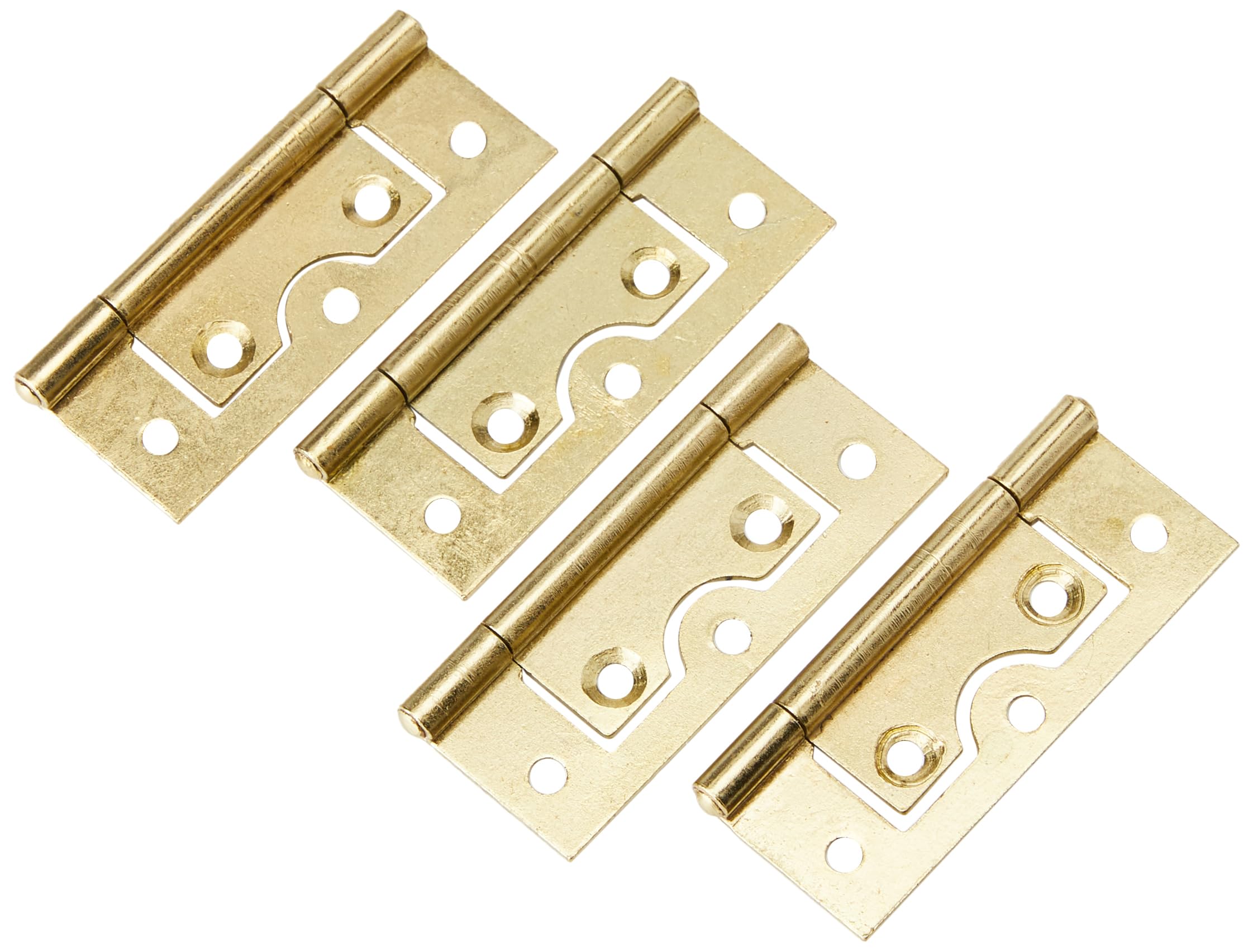 Merriway® BH01124 (4 Pcs) EB Brass Plated Non-Mortise Flush Hinges, 63 mm (2.1/2 inch) - Pack of 4 Pieces