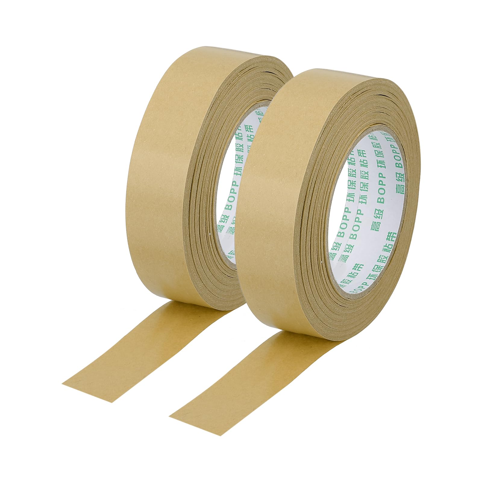 PATIKIL 1.2" x 55 Yards Brown Packing Tape, 2 Roll Heavy Duty Kraft Tape Paper Gummed Tape for Sealing Cardboard Carton Boxes, Shipping, Moving, Masking