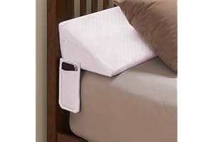 RUJIPO Bed Wedge Pillow for Headboard, Bed Gap Filler, Queen Size (60"x10"x6") Noodle Mattress Wedge Pillow Triangle Bloster for Sleeping to Fill The Gap (0-8") Between Headboard and Mattress