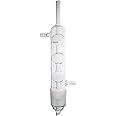Laboy Glass Allihn Condenser Reflux for Soxhlet Extractor with 55/50 Joint 300mm in Jacket Length 405mm Overall Height Apparatus Organic Chemistry Lab Glassware
