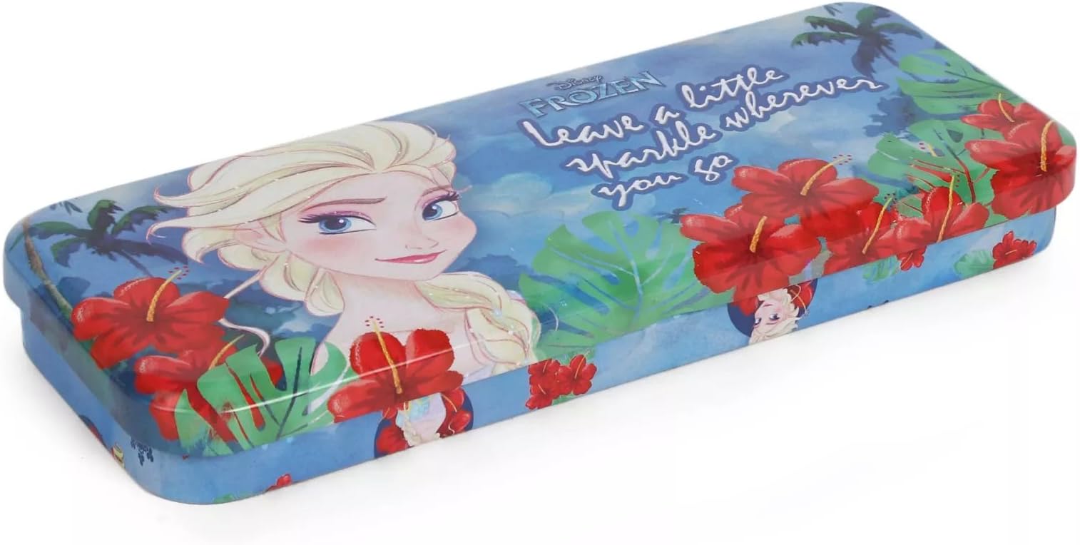 HMI Disney HMIDHPC 85202-FZ Printed Metal Pencil Box with Multi-level Storage (Multicolor)