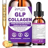 Liquid Collagen for Women,Probiotic 60 Billion CFU - GLP Booster Burn Drops | Prebiotic Fiber Supplement For Women Men, Support Metabolism Skin, Gut &amp; Digestive Health, oral Collagen Trim &amp; Glow, Non-GMO