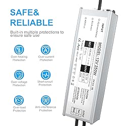 LightingWill LED Driver 250 Watts Waterproof IP67