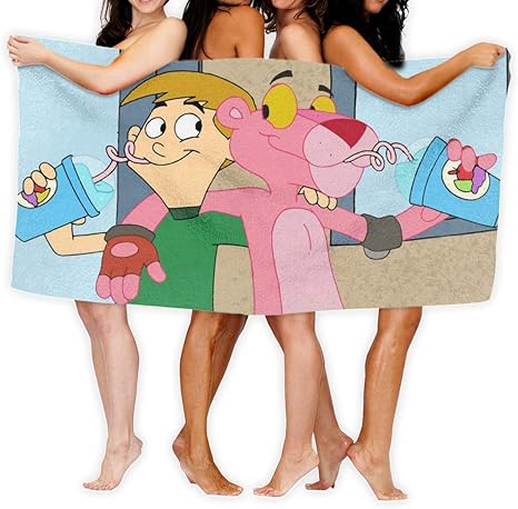 Amazon Co Jp ピンクパンサー仲間と バスタオル ふわふわ肌触り マイクロファイバー 吸水速乾 おしゃれ かわいい 人気 80 130cm ホーム キッチン