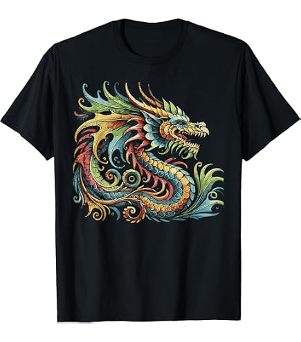 Amazon.com: Chinese Dragon T-Shirt, Men's Big and Tall, Asphalt