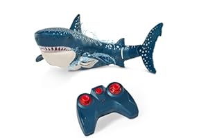 Terra by Battat - Remote Control Shark – Realistic Moving RC Shark Toy for Water Play & Swimming Pools – Fun RC Pool Ocean Lake Toys for Kids – Battery-Operated Floating Toy