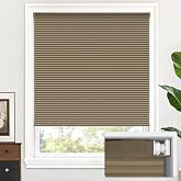 LazBlinds No Drill Cordless Cellular Shades, 36" W &times; 48" H, Taupe | Blackout Honeycomb Shades Thermal Insulation Noise Reduction Glare Control Blinds for Windows